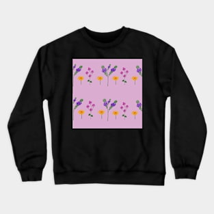 Pink, purple, and yellow flowers Crewneck Sweatshirt